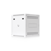 UACC Rack Cabinet 12U (598 x 600 mm) - Gabinete Cerrado para Montaje en Pared con Puerta Frontal Perforada, Totalmente Ensamblado con Ventiladores Integrados y Paneles Removibles