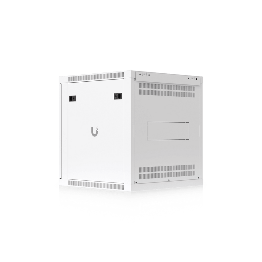 UACC Rack Cabinet 12U (598 x 600 mm) - Gabinete Cerrado para Montaje en Pared con Puerta Frontal Perforada, Totalmente Ensamblado con Ventiladores Integrados y Paneles Removibles