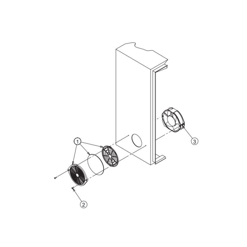 Kit Filtro Protector de dedos para Ventilador 6 Pulgadas con Filtro Extraíble Lavable / Incluye Herrajes / Material Plástico Negro Mate