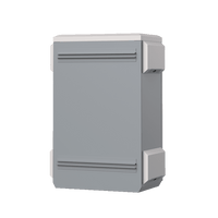 Gabinete de Acero Ventilado para Exterior 380 x 660 x 240 mm con Rieles DIN y 4 Placas Laterales para Montaje de Equipos por Fuera