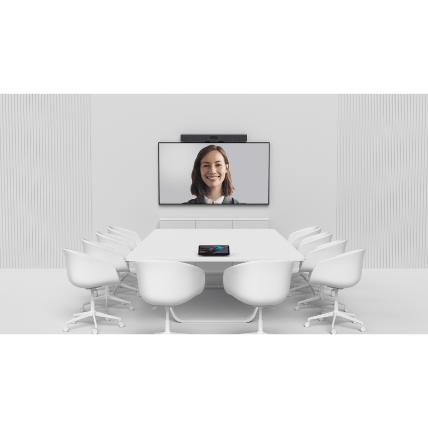 Barra de Videoconferencia Yealink A50 con IA y Consola Táctil CTP25, Todo en Uno para Salas Medianas y Grandes con Seguimiento Automático del Hablante