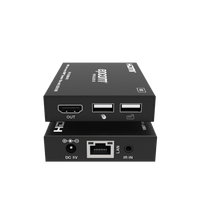 Extensor HDMI con KVM | Sobre IP | Transmisión hasta 150m | Cat5e/6 | HDCP 1.4 | 1080p | Control IR | Compatible con Switch 1G