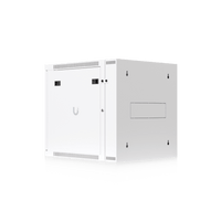 UACC Rack Cabinet 12U (600 x 703 mm) - Gabinete Cerrado para Montaje en Pared con Puerta Frontal de Vidrio Templado, Puerta Trasera Abatible (Swing-Out) y Paneles Laterales Removibles con Llave