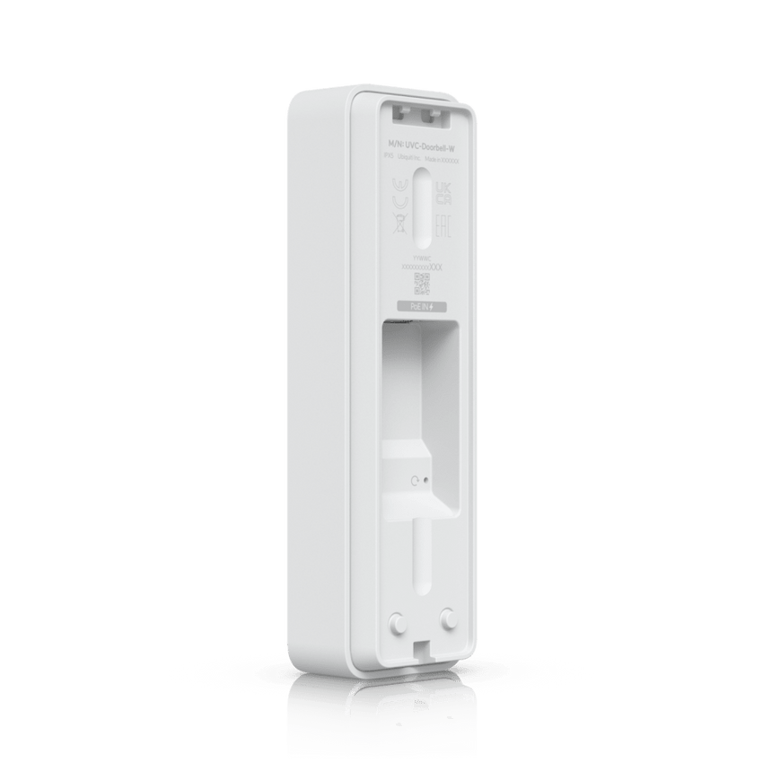 UVC Doorbell Lite – Videoportero Compacto 5 MP PoE con Visión Nocturna IR, Audio Bidireccional y Diseño Resistente al Clima, Color Blanco