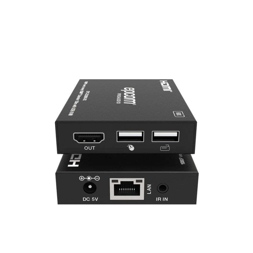Extensor HDMI con KVM | Sobre IP | Transmisión hasta 150m | Cat5e/6 | HDCP 1.4 | 1080p | Control IR | Compatible con Switch 1G