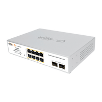 Switch Administrable PoE  / 8 puertos PoE af/at Gigabit /  2 x SFP Gigabit / Administración Cloud Gratuita / Presupuesto 120 W