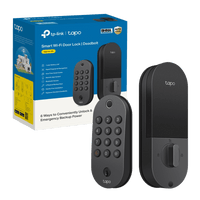 Cerradura Inteligente Wi-Fi / Deadbolt / 6 Métodos Desbloqueo / Reconocimiento Huella <0.5s / 100 Huellas + 200 PINs / BHMA Grado 3 / IP54 Exterior / Batería 7800 mAh / Alexa-Google-SmartThings