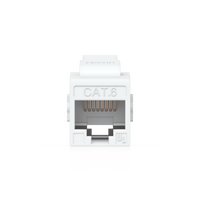 Keystone Coupler Cat6 Pass-Through para Cable Ethernet, Instalación Snap-In en Patch Panel, Paquete con 12 Piezas