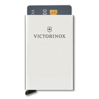 Tarjetero / Almacenamiento Seguro 4-6 Tarjetas / Aluminio Duradero / Protección RFID / Sistema Deslizamiento Patentado / Color Gris Claro.