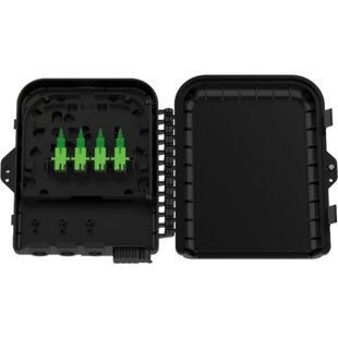 Cierre de Empalme para 24 fusiones de fibra óptica, Interior/Exterior, con 8 acopladores SC/APC y splitter 1x8 SC/APC Incluido, IP65, 3 Puertos para Fibra Troncal o Distribución