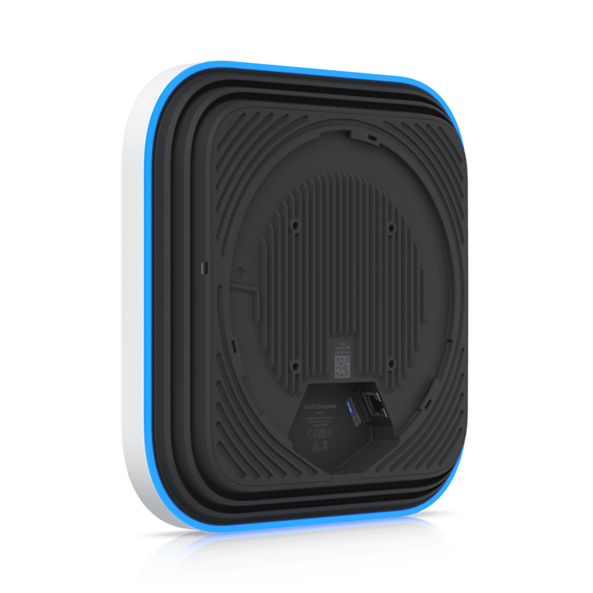 UniFi Enterprise Access Point E7, WiFi 7, 2.4/5/6GHz, 10 Cadenas Espaciales, Analizador Espectral en Tiempo Real, Hasta 1000 Dispositivos, (1) Puerto 10G RJ45 y (1) Puerto 1G RJ45 para Alta Disponibilidad de Energía y Datos