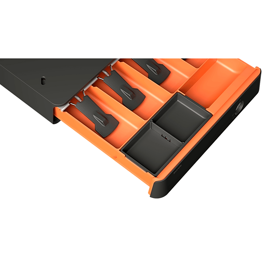 Cajón de Efectivo Mini SUNMI / ABS de Alta Resistencia / 3 Posiciones de Bloqueo / 9V-24V Autoajustable / 1,000,000+ Operaciones / 10 kg Capacidad de Carga / Reducción de Ruido <50dB