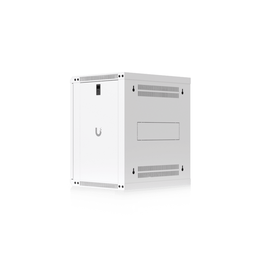 UACC Rack Cabinet 12U (550x 450 mm) - Gabinete Cerrado para Montaje en Pared con Puerta Frontal Perforada, Totalmente Ensamblado con Ventiladores Integrados y Paneles Removibles