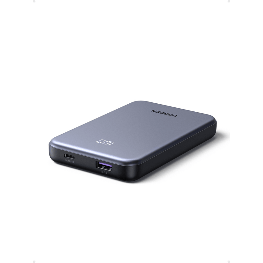 Banco de Energía Portátil 10000mAh / 20W Máximo / Puerto USB-C PD3.0 PPS / Puerto USB-A 22.5W / Batería Polímero de Litio / Pantalla Digital / Carga Rápida 3 Horas / Protocolos Múltiples / Protección