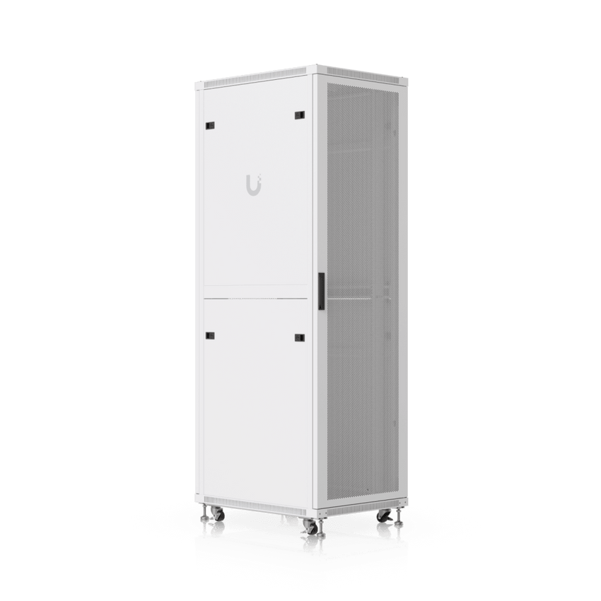 UACC Rack Cabinet 42U (600 × 800 mm) – Gabinete de Piso Totalmente Ensamblado con Ventiladores Integrados, Paneles Removibles, Ruedas con Seguro y Puerta Frontal Perforada para Óptimo Flujo de Aire