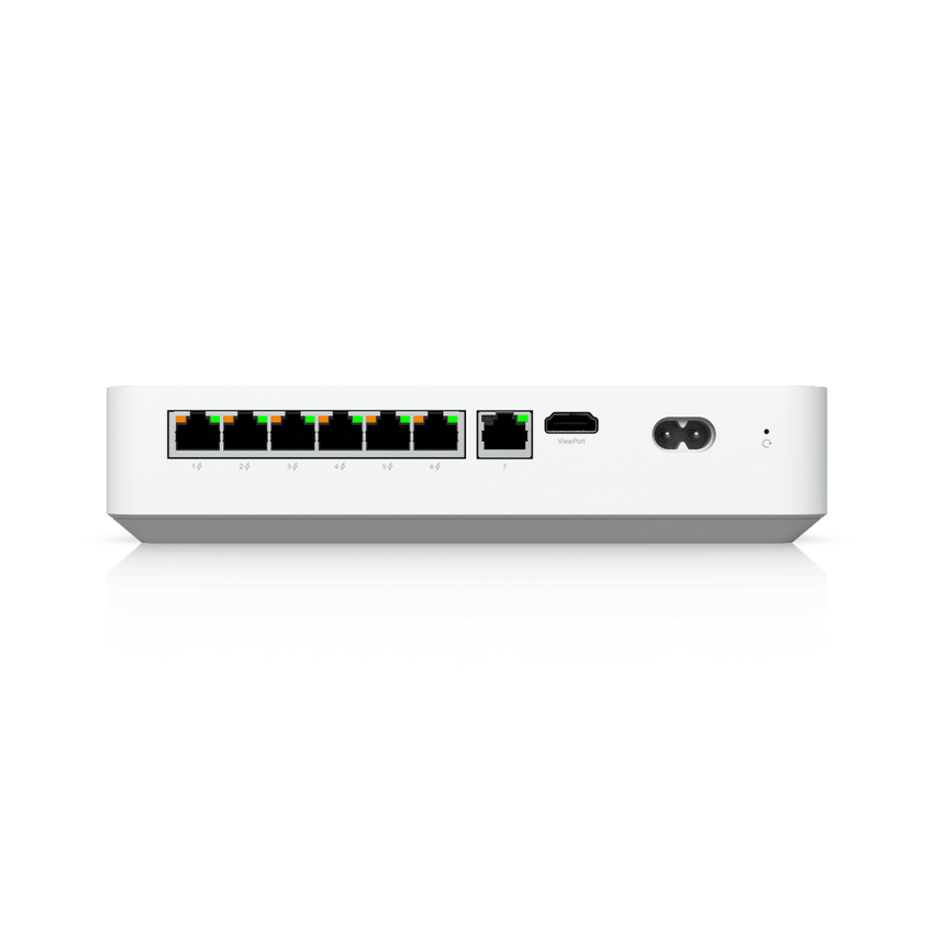 UniFi Protect UNVR-Instant – Grabador de Video en Red con Soporte para HDD de 3.5”, Switch PoE Integrado de 6 Puertos GbE (40W) y Puerto HDMI Viewport