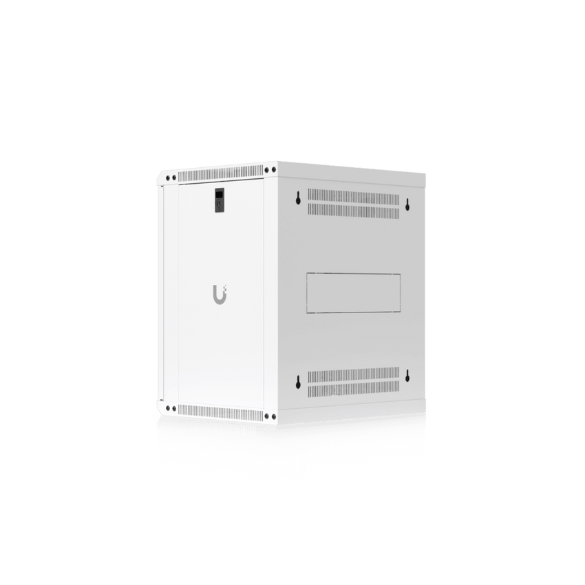 UACC Rack Cabinet 12U (550 x 450 mm) - Gabinete Cerrado para Montaje en Pared con Puerta de Vidrio Templado, Totalmente Ensamblado con Ventiladores Integrados y Paneles Removibles