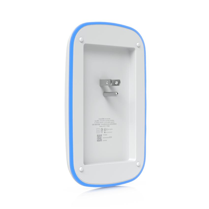 Extensor WiFi 6 UniFi / Hasta 5.3 Gbps Agregados / Doble Banda 2.4 y 5 GHz / MIMO 2x2 y 4x4 con Beamforming / Conexión Directa a Contacto Eléctrico / 300+ Clientes Concurrentes / Gestión UniFi Network / Exclusivo para Equipos UniFi