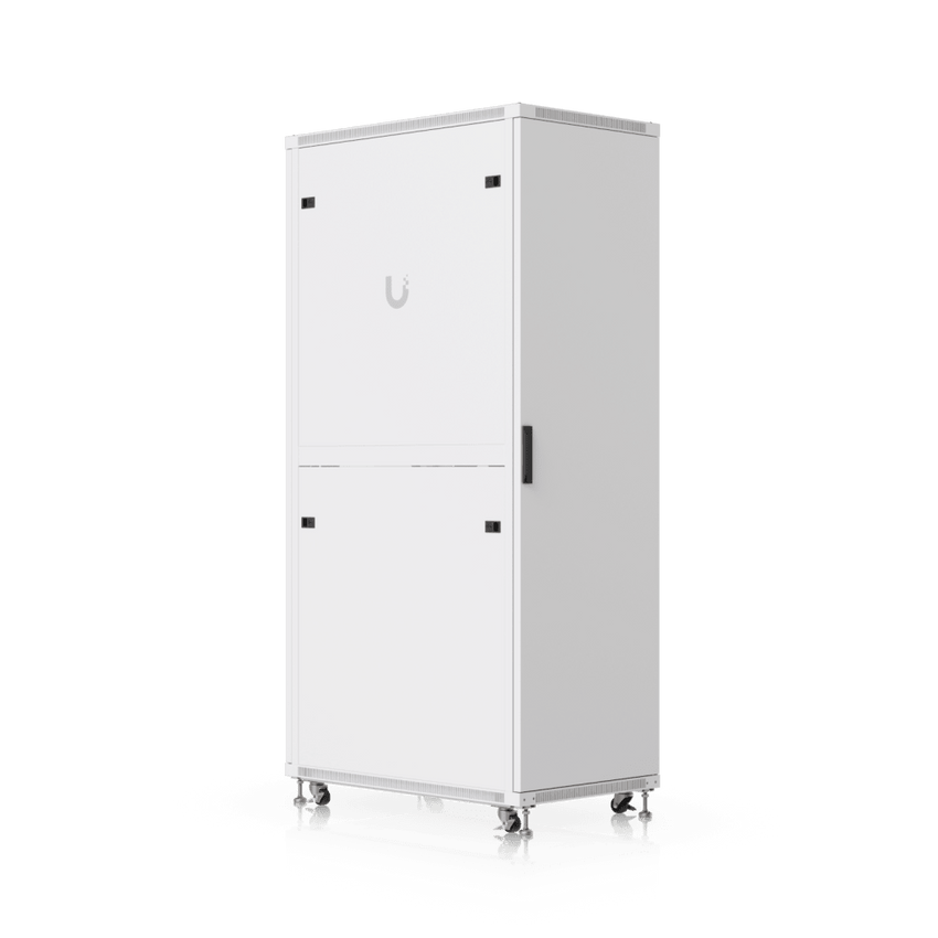 UACC Rack Cabinet 42U (600 × 1000 mm) – Gabinete de Piso Totalmente Ensamblado con Ventiladores Integrados, Paneles Removibles, Ruedas con Seguro y Puerta Frontal de Vidrio Templado