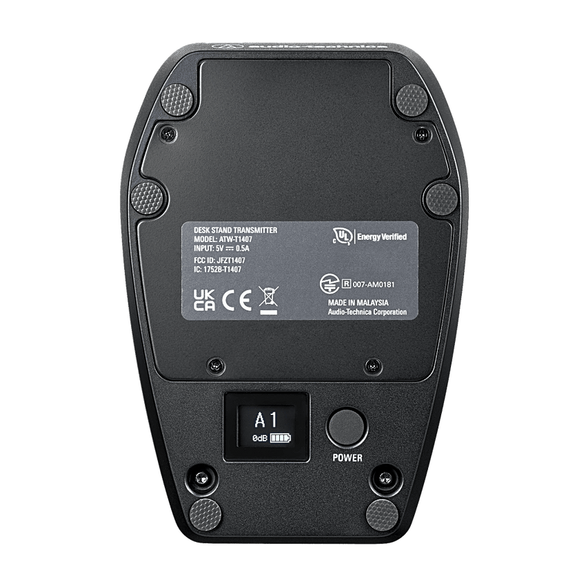 Transmisor de Micrófono de Mesa | System 20 PRO | Conector XLR-F para Micrófono Gooseneck | Batería de Ión-Litio | Pantalla OLED | USB Type-C | 10-20 Canales Simultáneos | AES128