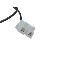 Cable con Conector Macho (Pigtail) | Forro Negro | Terminal Blanca | Alimentación para Vcc con Puntas Libres | Polarizado | Largo 22 cm ( 8.66 Pulgadas)  | Calibre 22AWG.