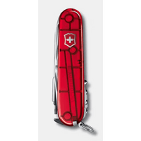 Navaja Multifunción Cyber Tool L / 39 Herramientas Profesionales / Para Técnicos Digitales / Llave Tuercas Tecnológica / Dados Hexagonales D-SUB / Set Bits Phillips-Torx-Hex / ABS-Cellidor Rojo / Fabricación Suiza