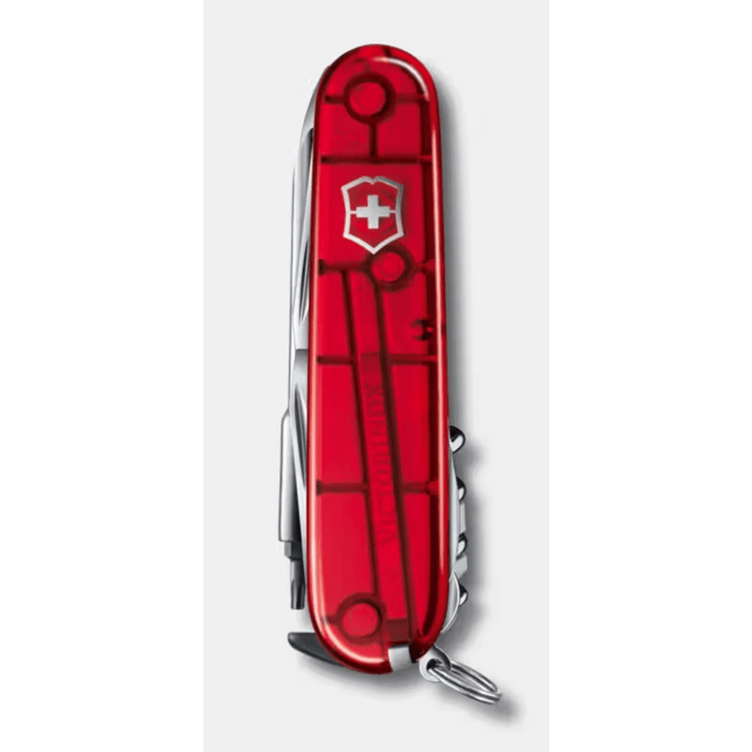 Navaja Multifunción Cyber Tool L / 39 Herramientas Profesionales / Para Técnicos Digitales / Llave Tuercas Tecnológica / Dados Hexagonales D-SUB / Set Bits Phillips-Torx-Hex / ABS-Cellidor Rojo / Fabricación Suiza