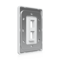 Placa de Pared Vertical Universal para Keystone de 2 Puertos con Cubierta Pintable, Acabado Personalizable, Paquete con 4 Piezas