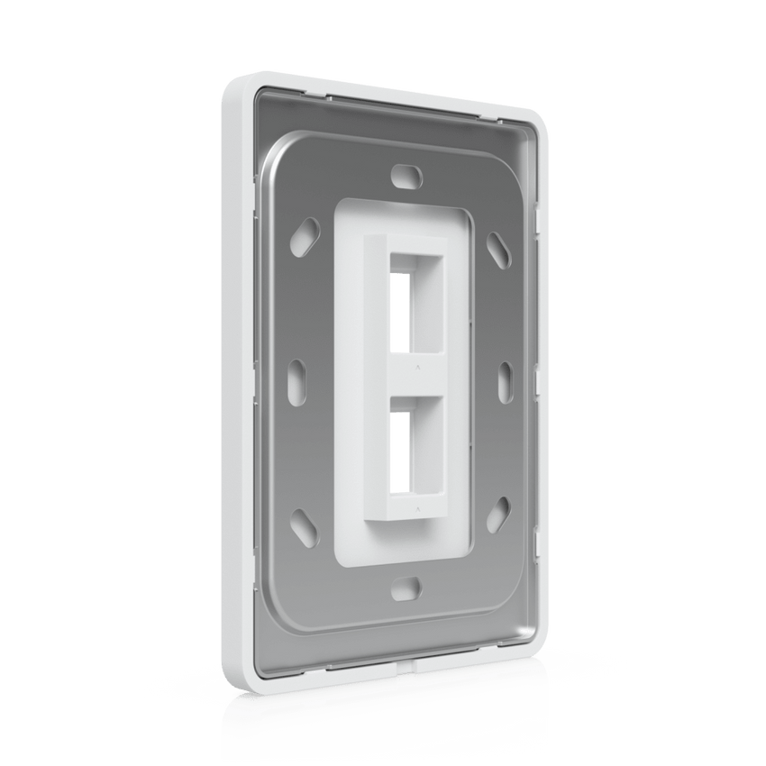 Placa de Pared Vertical Universal para Keystone de 2 Puertos con Cubierta Pintable, Acabado Personalizable, Paquete con 4 Piezas