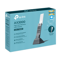 Adaptador USB Wireless Wi-Fi 6 / AX3000 (2402 Mbps + 574 Mbps) / Antenas de Alta Ganancia / USB 3.0 / Baja Latencia Gaming / WPA3 / Cuna Desmontable con Cable 1.2 m (3.9 ft)