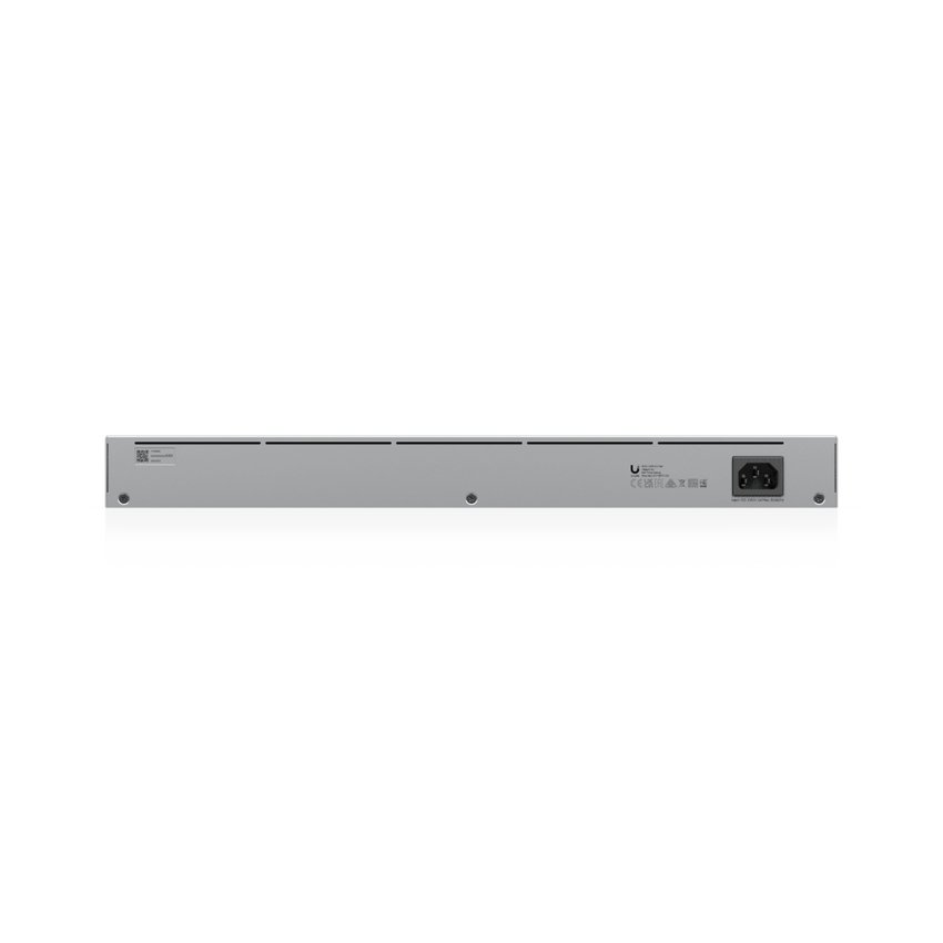 Switch UniFi Capa 2 / 24 Puertos Gigabit / 16 Puertos PoE+ 802.3af/at / 95W Total / 2 Puertos SFP 1G / Pantalla LCM / Sin Ventilador