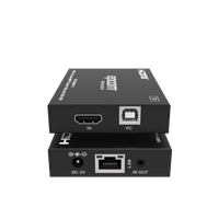 Extensor HDMI con KVM | Sobre IP | Transmisión hasta 150m | Cat5e/6 | HDCP 1.4 | 1080p | Control IR | Compatible con Switch 1G