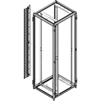 Organizador Vertical de Cables para Rack 45 UR (79 in) / Acero Negro RAL 9005 / Sección 95x208 mm (3.7x8.2 in) / Capacidad 726 Cables / Dedos cada 1.75 pulg / ProLine S1 HOFFMAN