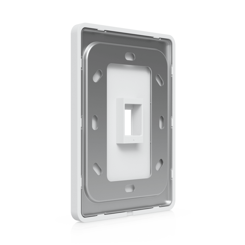 Placa de Pared Vertical Universal para Keystone de 1 Puerto con Cubierta Pintable, Acabado Personalizable, Paquete con 4 Piezas