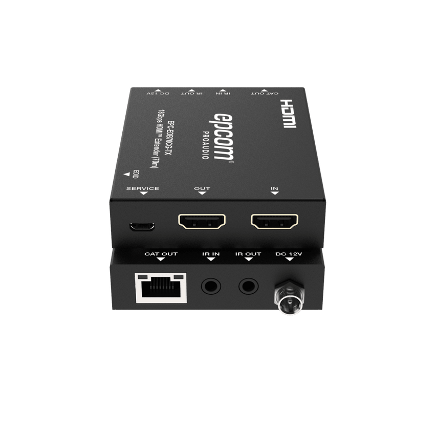 Extensor HDMI 4K@60Hz | PoC Bidireccional | HDR y Dolby Vision | Audio ARC y Óptico | Transmisión hasta 70m por CAT6