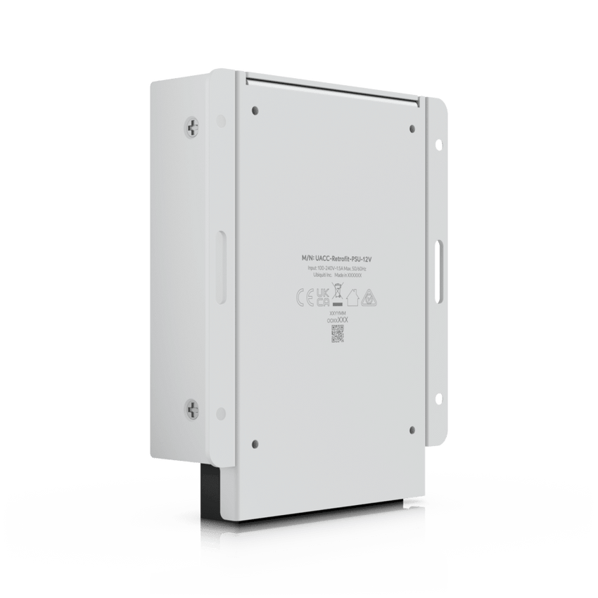 Fuente de Alimentación de 12V con Soporte para Batería de Respaldo SLA Opcional, Compatible con UniFi Retrofit Hub