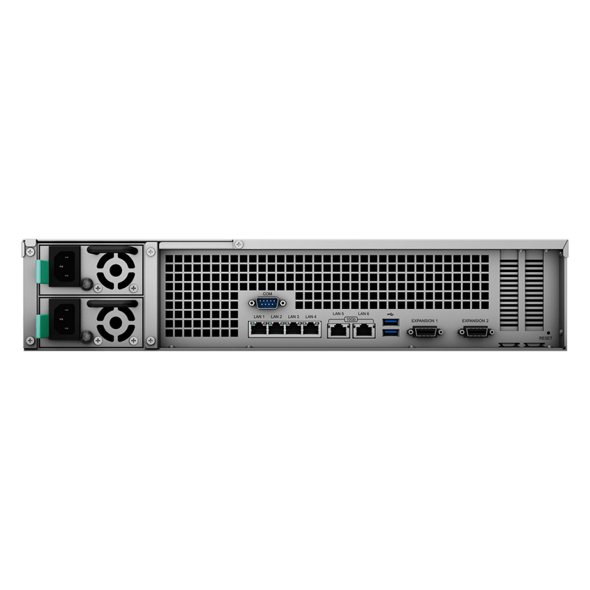 RackStation RS3621xs+ | 12 Bahías | Procesador Intel Xeon D-1541 8 Núcleos | 8 GB DDR4 ECC | Dual 10GbE | Alimentación Redundante | Escalable a 36 Bahías | Garantía 3 Años.