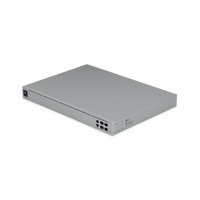 UniFi Enterpirse Router Empresarial de Alto Rendimiento / 12.5 Gbps IDS/IPS / Firewall de Capas Aplicativa / 5 Puertos WAN Máx. (1x25G SFP28, 1x2.5 GbE RJ45) / Conexión VPN Avanzada / Redundancia PSU Hot-Swappable / Montaje en Rack 1U