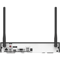 NVR 4 Megapixel / 4 canales IP / 1 Bahía de Disco Duro / 2 Antenas Wi-Fi / Salida de Vídeo Full HD