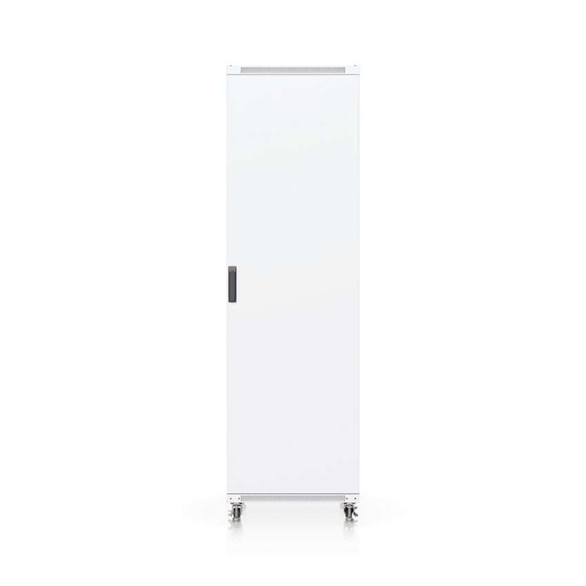 UACC Rack Cabinet 42U (600 × 800 mm) – Gabinete de Piso Totalmente Ensamblado con Ventiladores Integrados, Paneles Removibles, Ruedas con Seguro y Puerta Frontal de Vidrio Templado