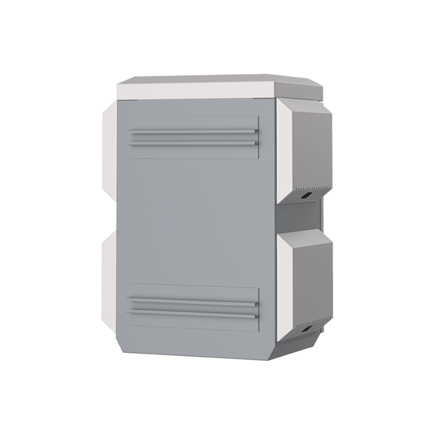 Gabinete de Acero Ventilado para Exterior 180 x 340 x 160 mm con Rieles DIN y 4 Placas Laterales para Montaje de Equipos por Fuera