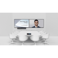 Barra de Videoconferencia Yealink A50 con IA y Consola Táctil CTP25, Todo en Uno para Salas Medianas y Grandes con Seguimiento Automático del Hablante