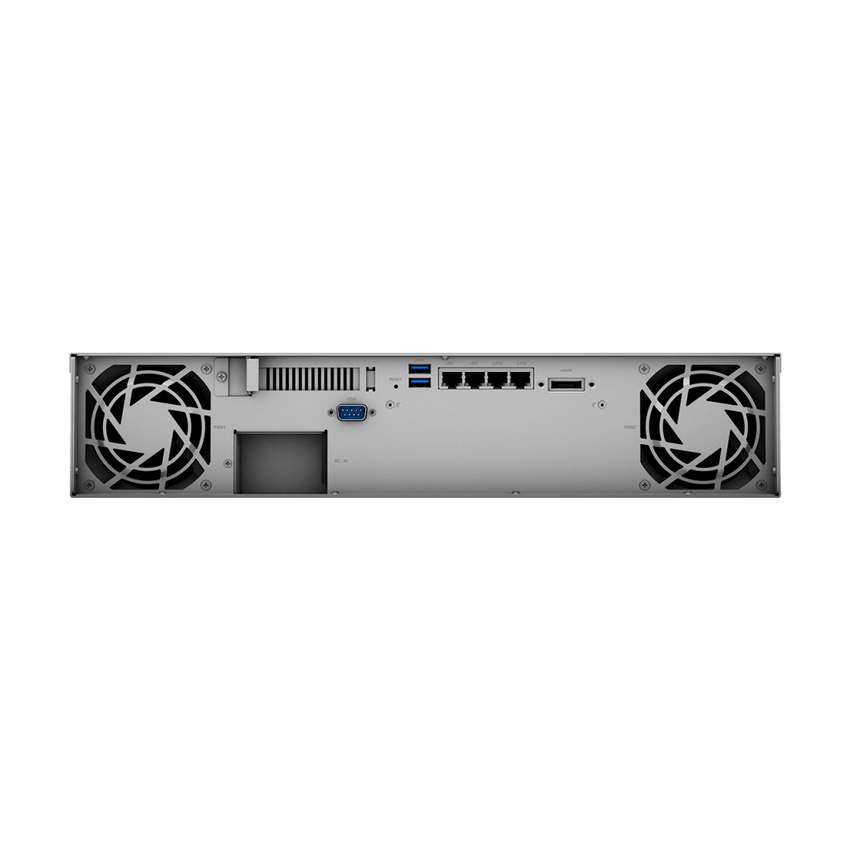 Servidor de Almacenamiento en Red RackStation RS1221+ | 8 Bahías | Expansión a 12 Bahías | CPU AMD Ryzen V1500B | 4 GB DDR4 ECC | RAID Soportado | 10/25GbE | Synology High Availability | Protección de Datos Integral.