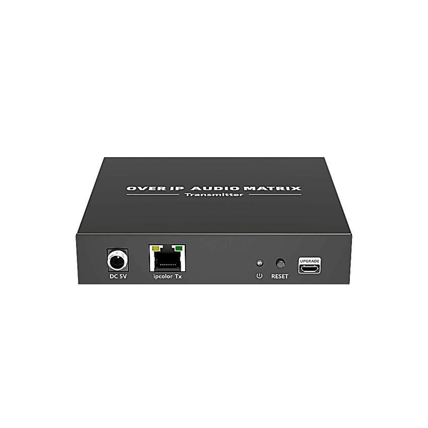 Extensor de Audio sobre IP | PCM 2.0 | 120 m | Matriz Flexible 1 a 1 / 1 a N / N a N | Interfaces Profesionales | Protección ESD | Solo Transmisor