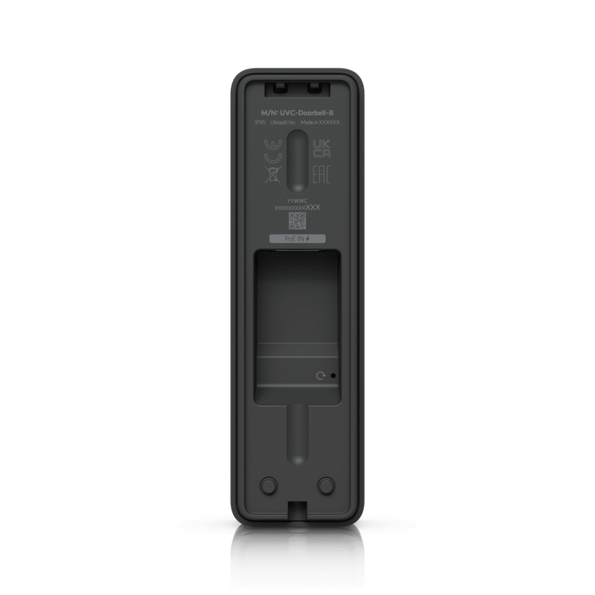 UVC Doorbell Lite – Videoportero Compacto 5 MP PoE con Visión Nocturna IR, Audio Bidireccional y Diseño Resistente al Clima, Color Negro