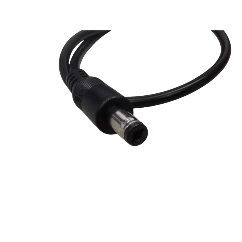 Cable con Conector Macho (Pigtail)  | Forro negro | Alimentación para Vcc con Puntas Libres / Polarizado / Largo 22 cm (8.66 Pulgadas) / Calibre 22AWG.