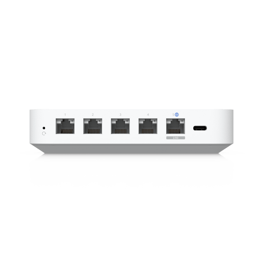 UCG Ultra Cloud Gateway Compacto con Soporte para  hasta 30+ Dispositivos UniFi, 300+ Clientes, Enrutamiento IDS/IPS de 1 Gbps y Balanceo Multi-WAN
