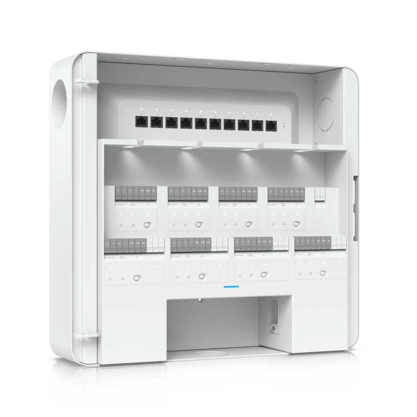 Enterprise Access Hub/Concentrador de Acceso Empresarial con Control de Entrada y Salida de hasta 8 Puertas y Soporte de Respaldo de Batería
