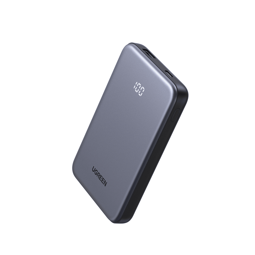 Banco de Energía Portátil 10000mAh / 20W Máximo / Puerto USB-C PD3.0 PPS / Puerto USB-A 22.5W / Batería Polímero de Litio / Pantalla Digital / Carga Rápida 3 Horas / Protocolos Múltiples / Protección