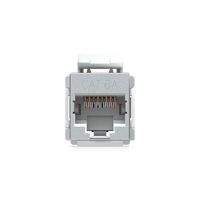 Keystone Coupler Cat6A Pass-Through para Cable Ethernet Preterminado, Instalación Snap-In en Patch Panel, Paquete con 12 Piezas